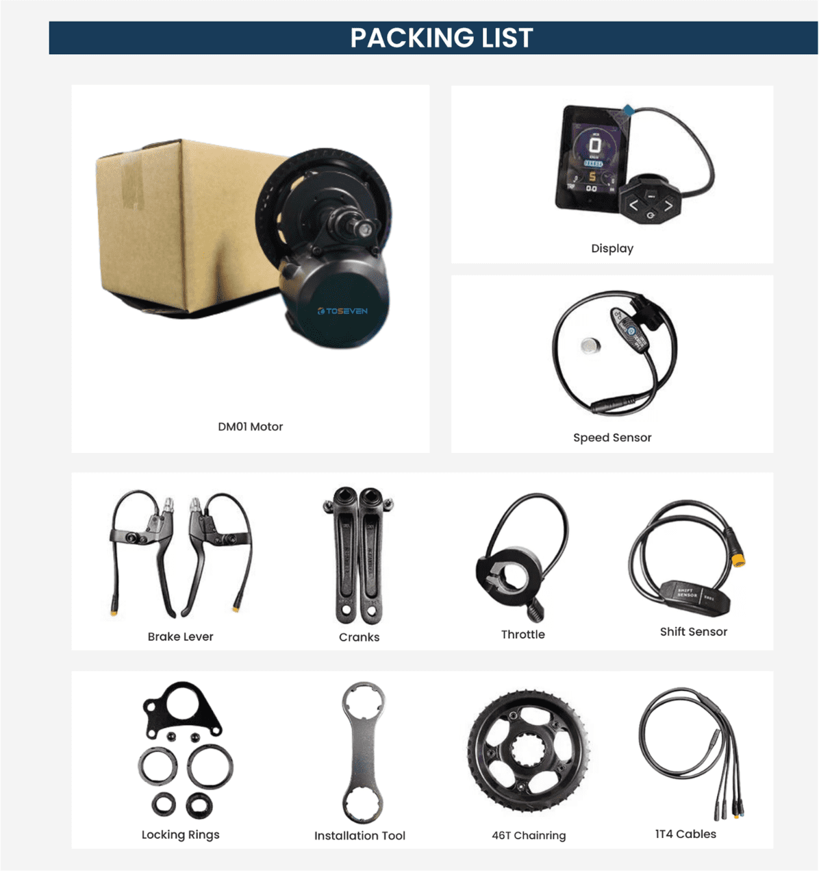 Dm-01 Mid drive motor conversion kit