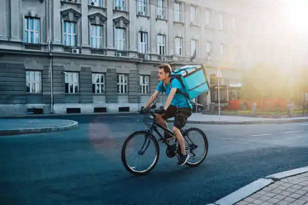 ebike delivery rider