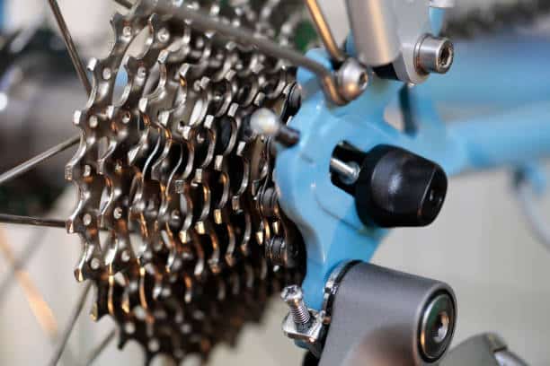 close up picture of bike gear