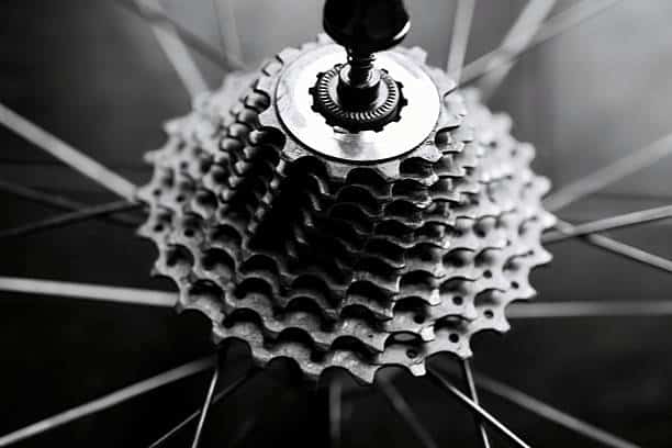 Shot of E-bike gears