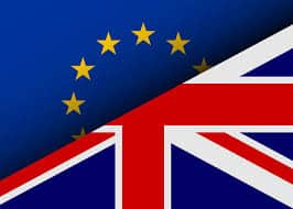 flag of half of europe and united kingdom